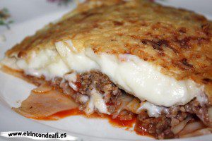 Lasaña de carne Lasaña de carne