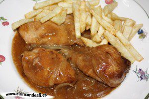 Pollo con rabo de buey Pollo con rabo de buey
