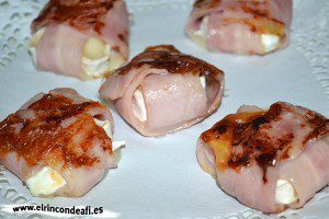 Rulo de queso de cabra con bacon
