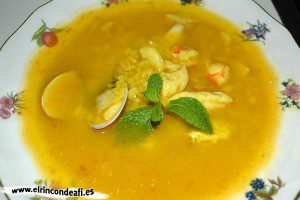 Sopa de pescado y marisco