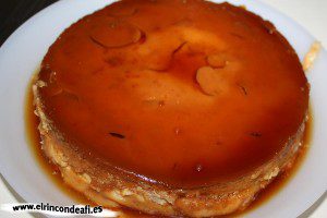 Flan casero ya desmoldado