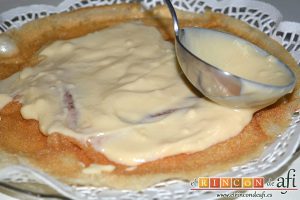 Pastela, cubrir una lámina con crema pastelera