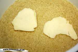 Cuscús, añadir mantequilla o margarina