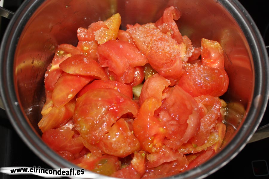 Salsa de tomate casera, preparación