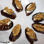 Dátiles rellenos de queso phidadelphia y nueces
