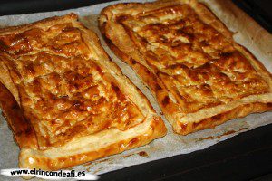 Hojaldres con frutas, dejar enfriar los hojaldres