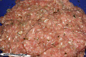 Filetes rusos, mezclar bien