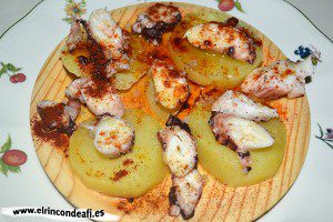 Pulpo a feira, listos para comer
