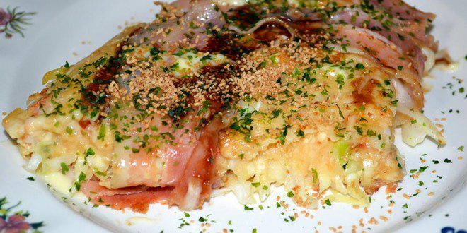 Okonomiyaki o pizza japonesa