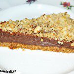Tarta de Nocilla, queso Phidadelphia y avellanas