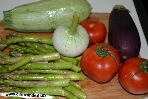 Hojaldre relleno de verduras, verduras para el relleno