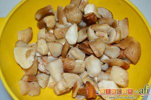 Boletus salteados, escurrir los boletus