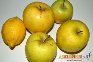 Manzanas al caramelo, manzanas para pelar y descorazonar