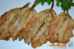 Boquerones al limón, listos para comer