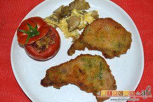 Chuletas de cochino negro canario, sugerencia de presentación