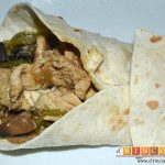 Fajitas de pollo y champiñones