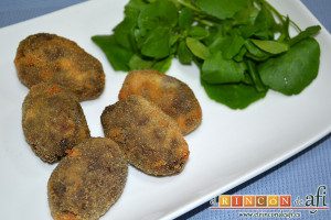 Croquetas de morcilla, sugerencia de presentación