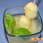 Sopa fría de melón, sugerencia de presentación