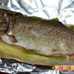 Trucha en papillote, sugerencia de presentación