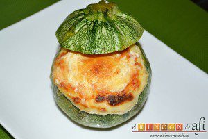 Calabacines rellenos, sugerencia de presentación