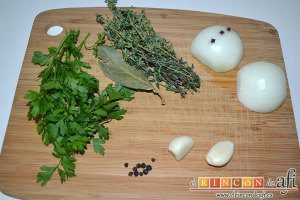 Lentejas al curry, preparar los ingredientes