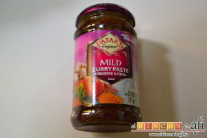Lentejas al curry, pasta de curry
