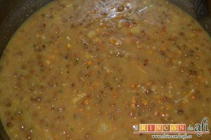 Lentejas al curry, rRemueve todo bien y deja cocer a fuego lento durante unos minutos para incorporar todos los sabores