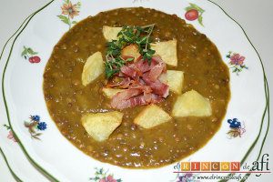 Lentejas al curry, sugerencia de presentación