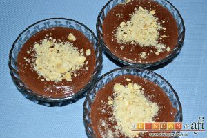 Natillas de chocolate, sugerencia de presentación