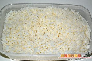 Croquetas de arroz y queso, coger el arroz blanco sobrante