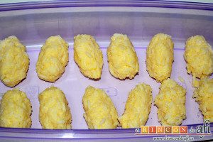 Croquetas de arroz y queso, formar las croquetas