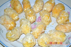 Croquetas de arroz y queso, reservar