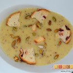 Crema de peras a la mostaza antigua