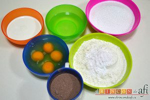 Tarta de San Valentín, preparar los ingredientes