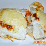 Bacalao gratinado con base de tomate