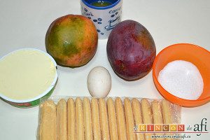 Tiramisú de mango, preparamos los ingredientes