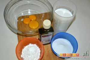 Crema pastelera al microondas, preparar los ingredientes