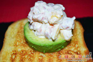Montaditos de salmón marinado y manzana, sugerencia de presentación