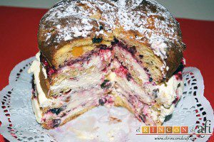 Panettone de Julius, muestra del interior