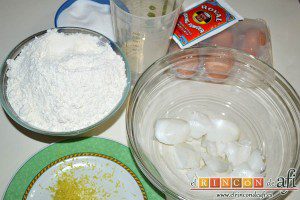 Perrunillas, preparamos los ingredientes