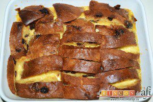 Pudin de panettone, sugerencia de presentación