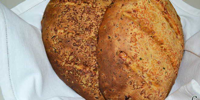 Pan de jamón, queso y cebollino del siglo XXI de Lorraine Pascale