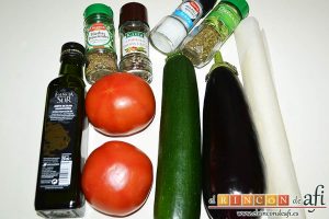Tarta de verduras, preparar los ingredientes
