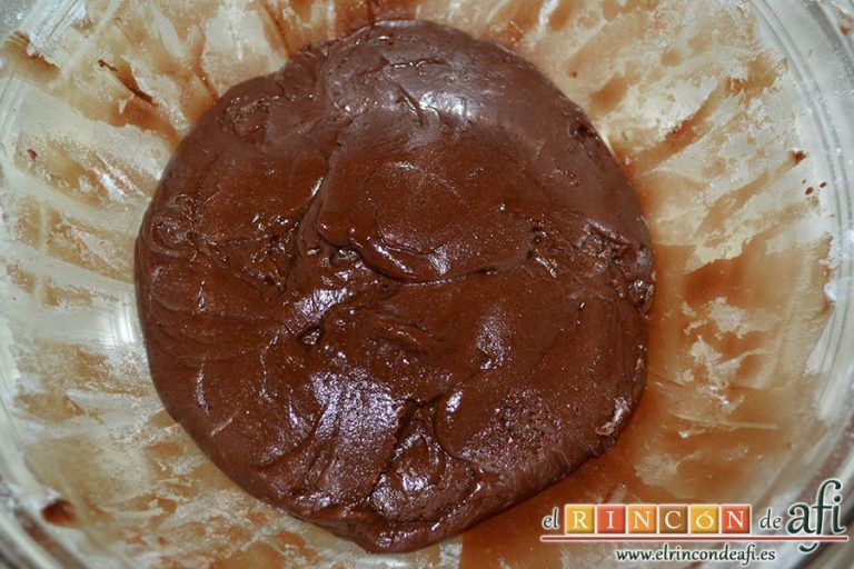 Nutellotti o galletas de Nutella, mezclar hasta obtener una mezcla pegajosa