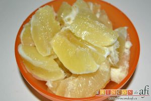 Granizado de limón, pelar los limones y retirar la parte blanca