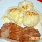 Coliflor gratinada con lacón