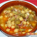 Garbanzos con berenjenas