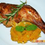 Pollo al horno con puré de batata o boniatos de Lorraine Pascale