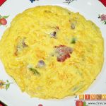 Tortilla de jamón y espárragos trigueros