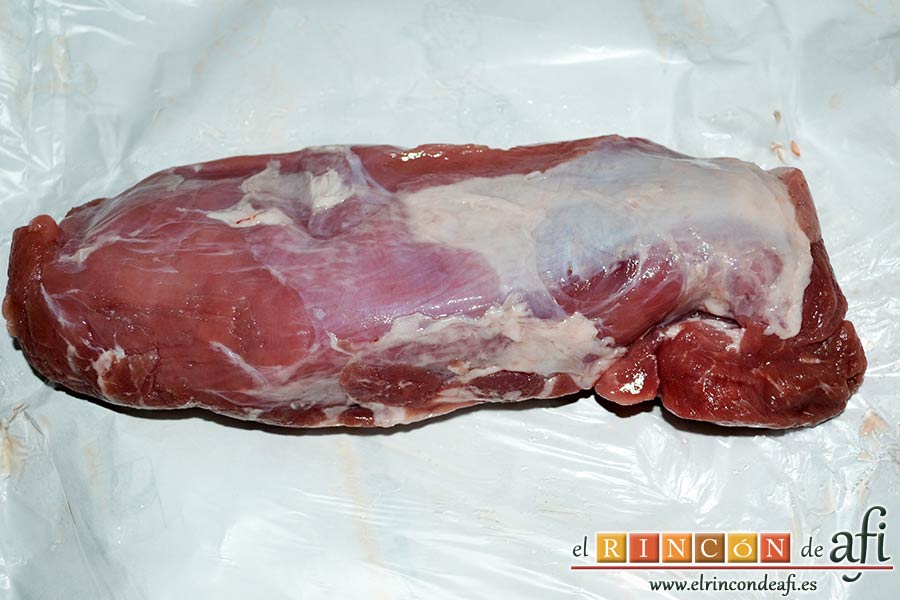 Solomillo de cerdo relleno en salsa de setas, comprar el solomillo de cerdo